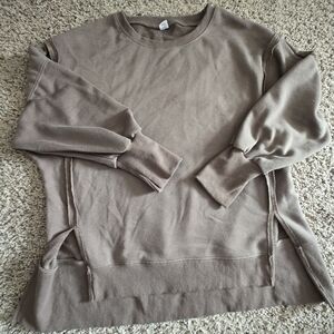 Women's Anrabess Casual Tan Sweatshirt
